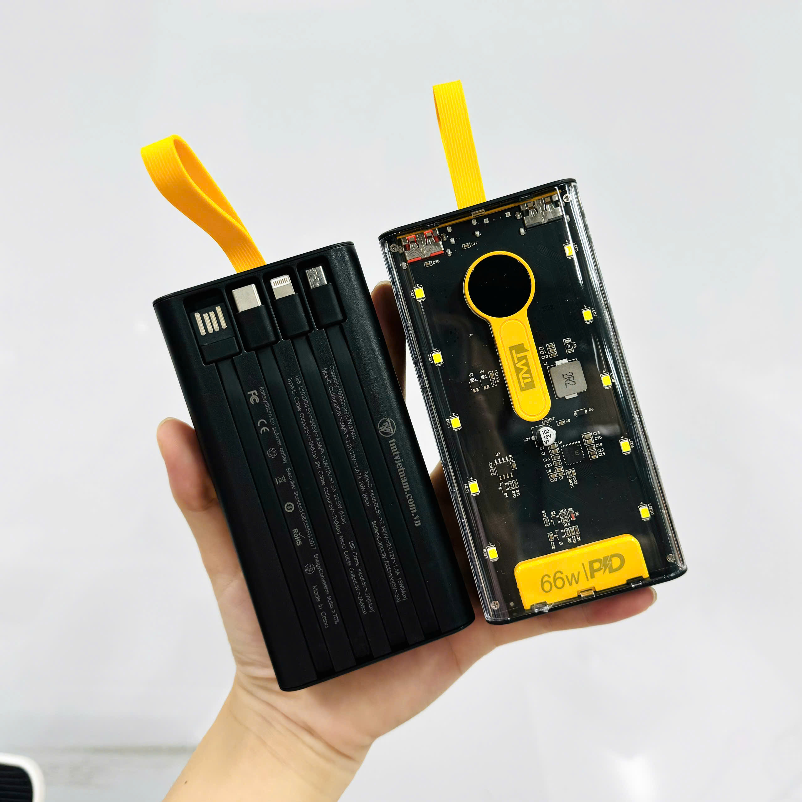 Sạc dự phòng TMT trong suốt2